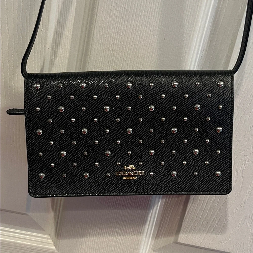 Coach Black Studded Crossbody Bag